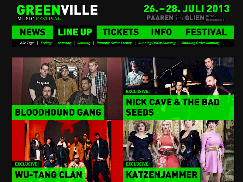 Greenville Festival Line Up Update