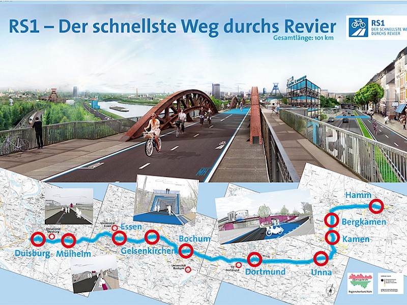 Radschnellweg Ruhr: Planung für 101 km Rad Autobahn quer durch den Pott